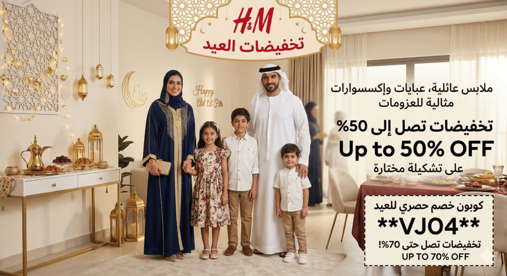 كود اتش اند ام للعيد